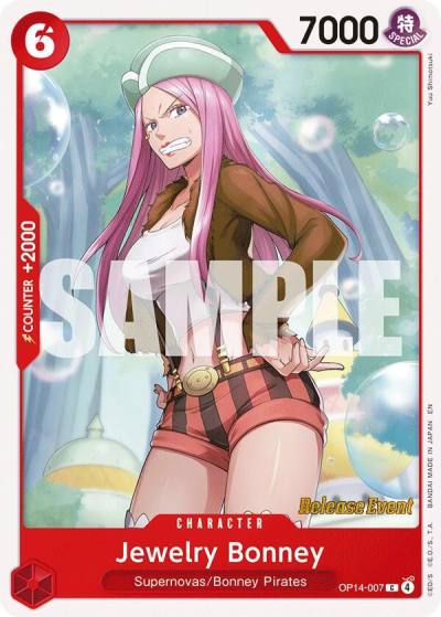 Jewelry Bonney OP14-007 The Azure Sea's Seven Release Event Cards Card