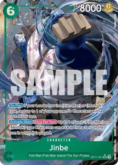 Jinbe (031) (Alternate Art) OP11-031 A Fist of Divine Speed Card