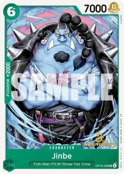 Jinbe OP13-029 Carrying On His Will: 3rd Anniversary Tournament Cards Card