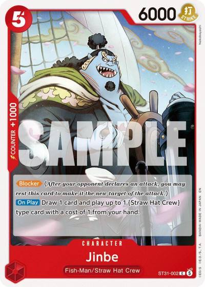 Jinbe ST31-002 Starter Deck 31: RED Monkey.D.Luffy Card