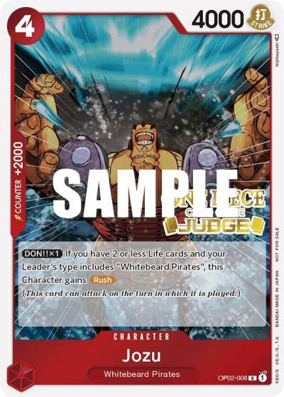 Jozu (Judge) OP02-008 One Piece Promotion Cards Card