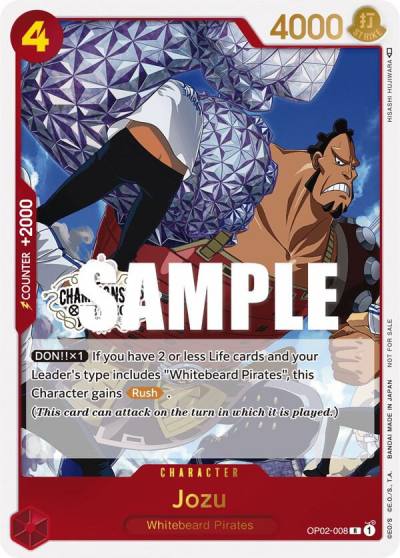 Jozu (Store Championship Participation Pack Vol. 2) OP02-008 One Piece Promotion Cards Card