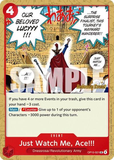 Just Watch Me, Ace!!! OP15-021 Adventure on Kami's Island Release Event Cards Card