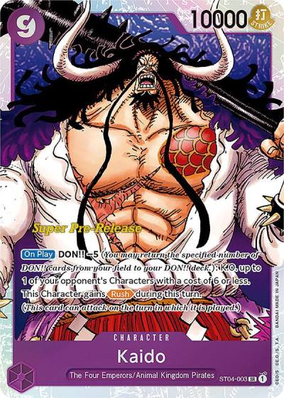 Kaido (003) ST04-003 Super Pre-Release Starter Deck 4: Animal Kingdom Pirates Card