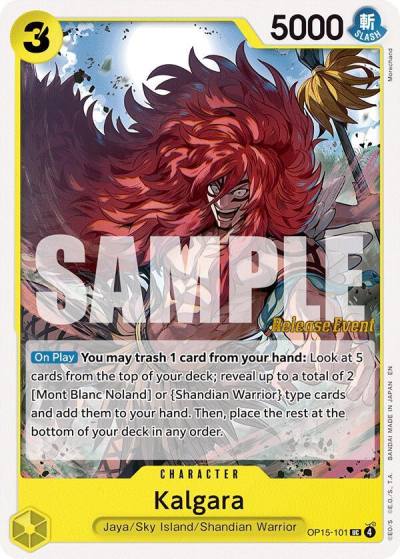 Kalgara OP15-101 Adventure on Kami's Island Release Event Cards Card