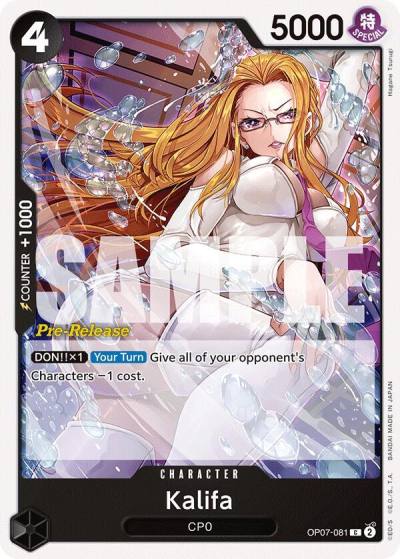 Kalifa OP07-081 500 Years in the Future Pre-Release Cards Card