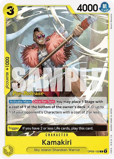 Kamakiri OP06-102 Wings of the Captain Pre-Release Cards Card