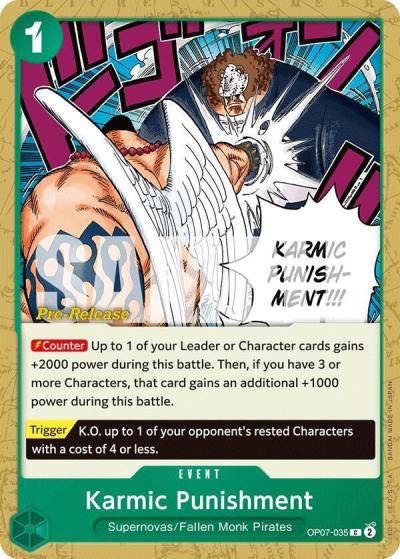 Karmic Punishment OP07-035 500 Years in the Future Pre-Release Cards Card