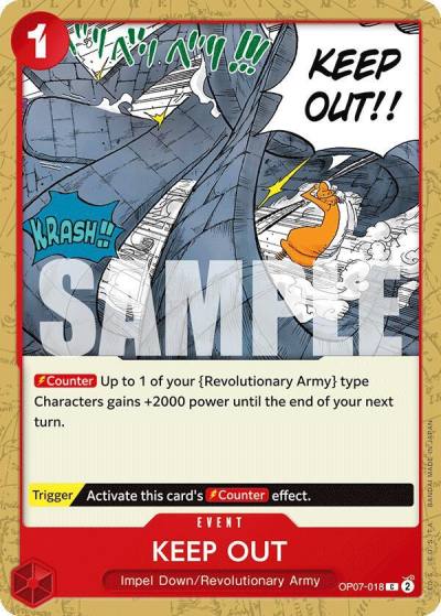 Keep Out OP07-018 500 Years in the Future Card