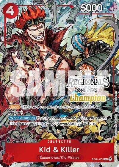Kid & Killer (Online Regional Champion Card Set 2025 Vol.2) EB01-003 One Piece Promotion Cards Card