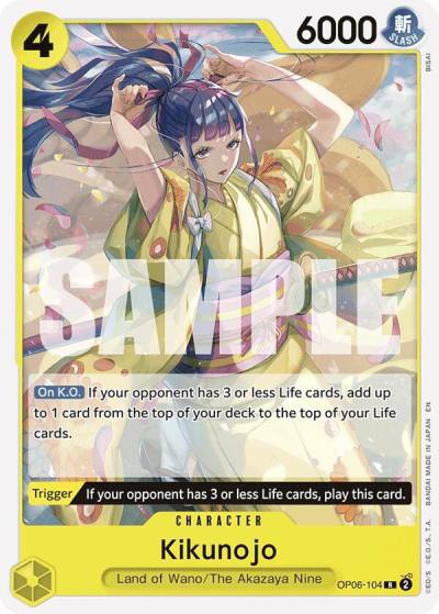 Kikunojo (Reprint) OP06-104 Starter Deck 28: GREEN/YELLOW Yamato Card
