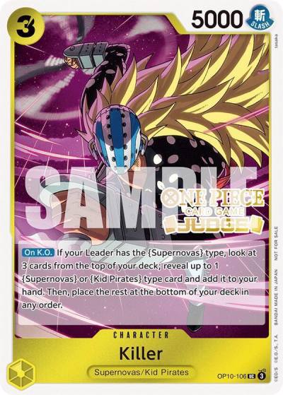 Killer (Judge Pack Vol. 5) OP10-106 One Piece Promotion Cards Card