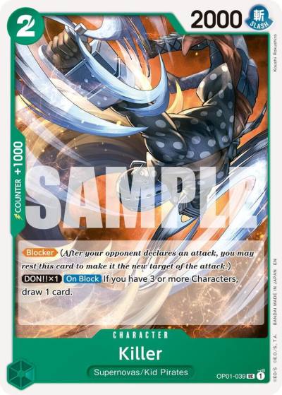 Killer (Reprint) OP01-039 Premium Booster -The Best- Vol. 2 Card