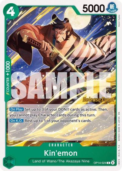 Kin'emon OP14-024 The Azure Sea's Seven Release Event Cards Card