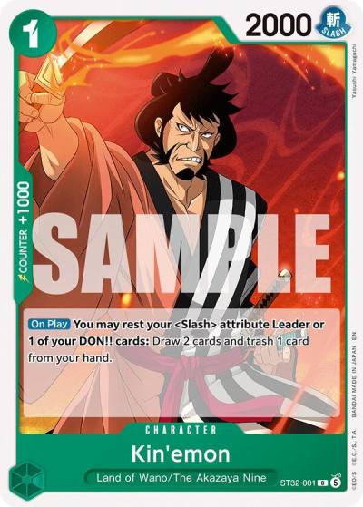 Kin'emon ST32-001 Starter Deck 32: GREEN Roronoa Zoro Card
