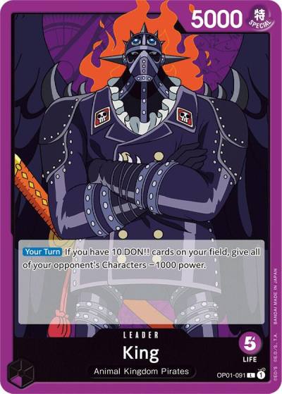 King (091) OP01-091 Romance Dawn Card