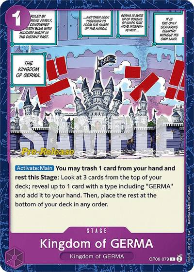 Kingdom of GERMA OP06-079 Wings of the Captain Pre-Release Cards Card