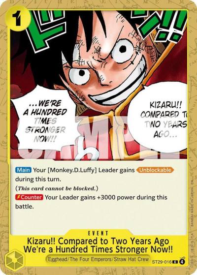Kizaru!! Compared to Two Years Ago We're a Hundred Times Stronger Now!! ST29-016 Starter Deck 29: Egghead Card