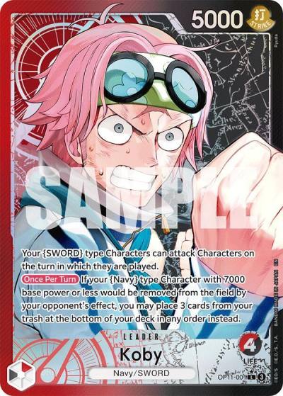 Koby (001) (Alternate Art) OP11-001 A Fist of Divine Speed Card