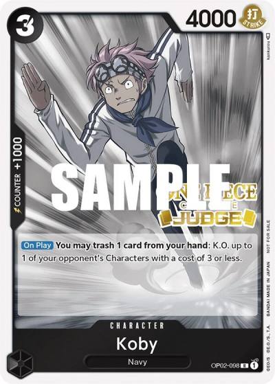 Koby (Judge) OP02-098 One Piece Promotion Cards Card
