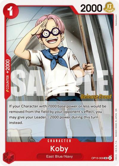Koby (OP15-009) OP15-009 Adventure on Kami's Island Release Event Cards Card