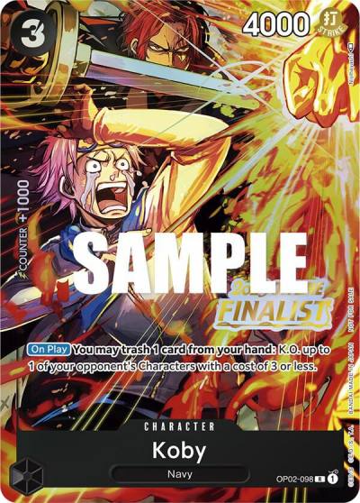 Koby (Offline Regional 2023) [Finalist] OP02-098 One Piece Promotion Cards Card