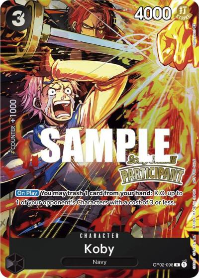Koby (Online Regional 2023) [Participant] OP02-098 One Piece Promotion Cards Card