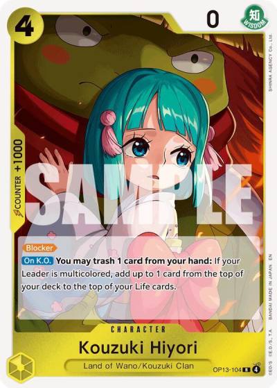 Kouzuki Hiyori OP13-104 Carrying On His Will Card