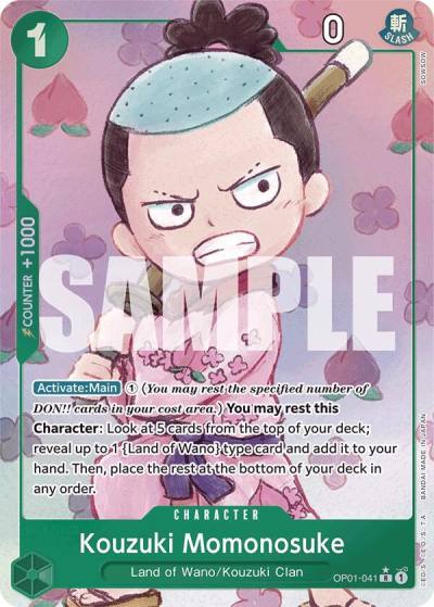 Kouzuki Momonosuke (Alternate Art) OP01-041 Premium Booster -The Best- Card
