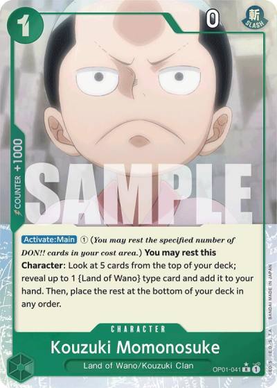 Kouzuki Momonosuke (Full Art) OP01-041 Premium Booster -The Best- Card