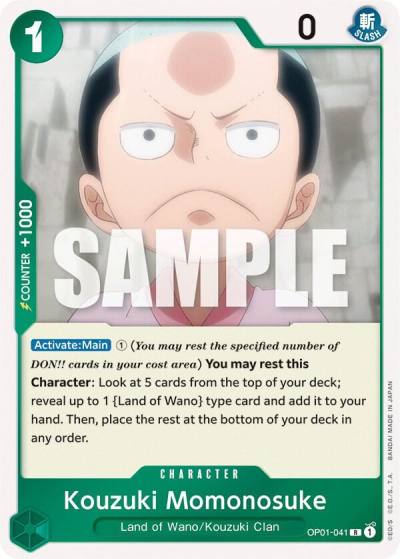 Kouzuki Momonosuke OP01-041 Romance Dawn Card