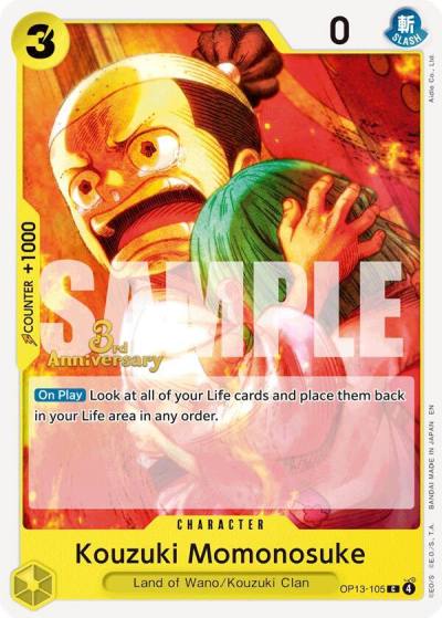 Kouzuki Momonosuke OP13-105 Carrying On His Will: 3rd Anniversary Tournament Cards Card