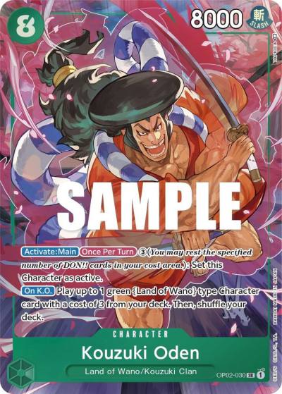 Kouzuki Oden (Alternate Art) OP02-030 Paramount War Card