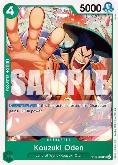 Kouzuki Oden OP14-026 The Azure Sea's Seven Card