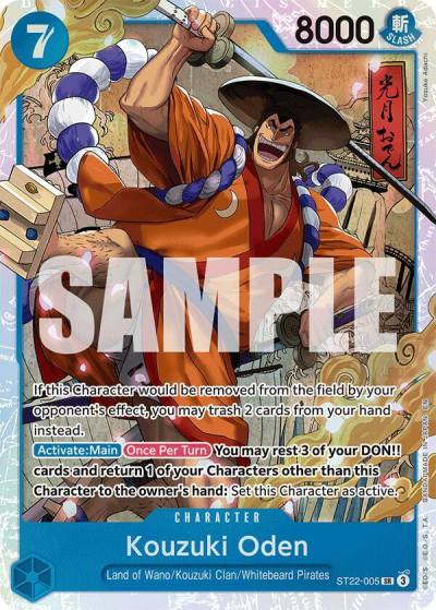 Kouzuki Oden ST22-005 Starter Deck 22: Ace & Newgate Card