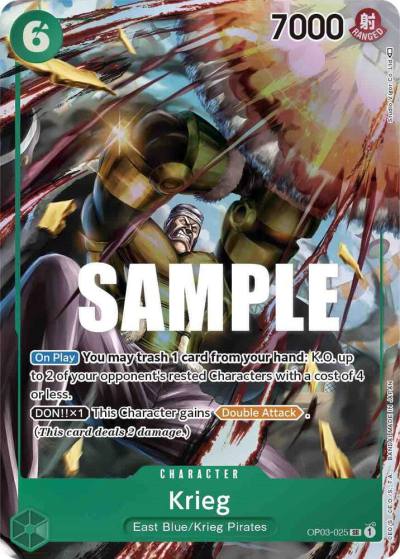 Krieg (Alternate Art) OP03-025 Pillars of Strength Card