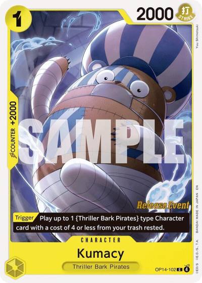 Kumacy OP14-102 The Azure Sea's Seven Release Event Cards Card