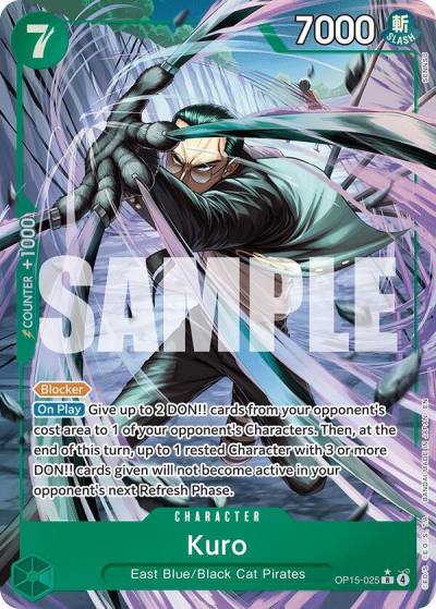 Kuro (Alternate Art) OP15-025 Adventure on Kami's Island Card