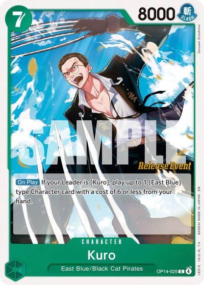 Kuro OP14-025 The Azure Sea's Seven Release Event Cards Card
