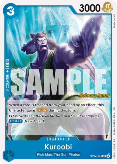 Kuroobi OP14-045 The Azure Sea's Seven Release Event Cards Card