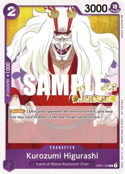 Kurozumi Higurashi (Judge) OP01-100 One Piece Promotion Cards Card