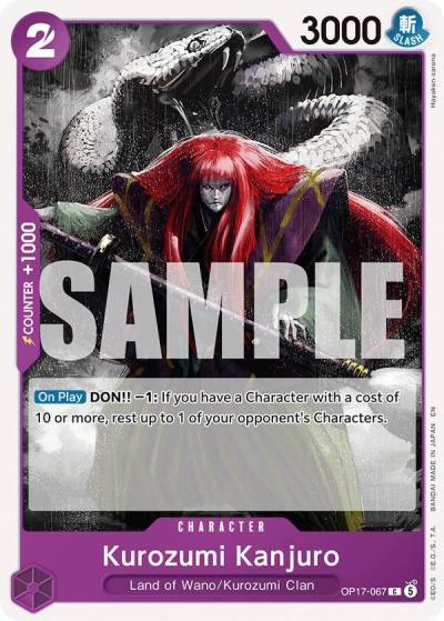 Kurozumi Kanjuro OP17-067 The World's Strongest Warriors Card