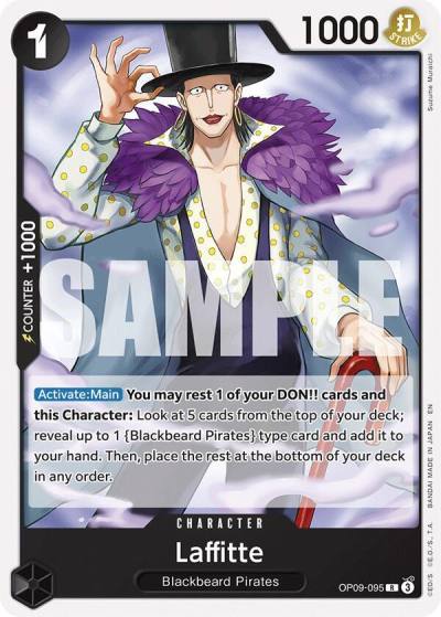 Laffitte (Reprint) OP09-095 Starter Deck 27: BLACK Marshall.D.Teach Card