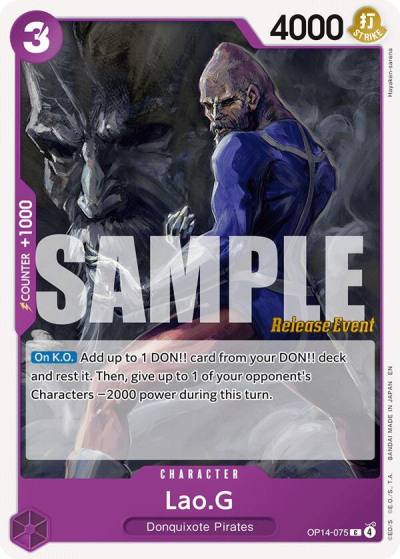 Lao.G OP14-075 The Azure Sea's Seven Release Event Cards Card