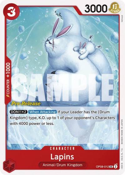 Lapins OP08-012 Two Legends Pre-Release Cards Card