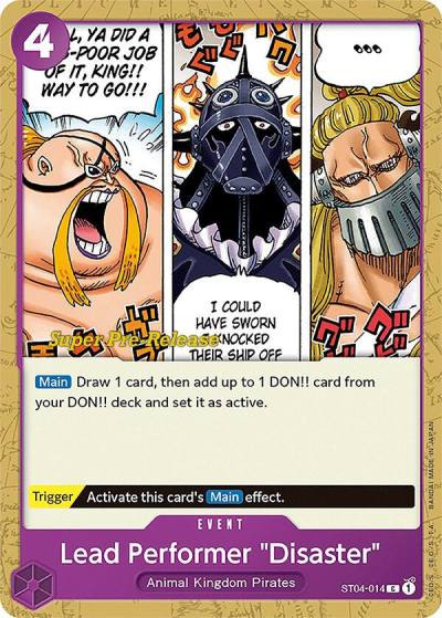 Lead Performer "Disaster" ST04-014 Super Pre-Release Starter Deck 4: Animal Kingdom Pirates Card