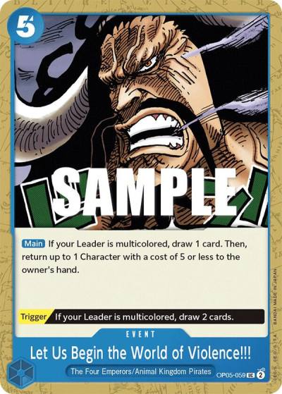 Let Us Begin the World of Violence!! OP05-059 Awakening of the New Era Card