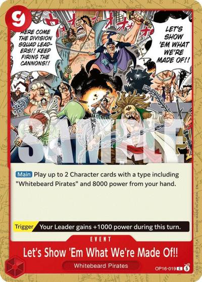 Let's Show 'Em What We're Made Of!! OP16-019 The Time of Battle Card