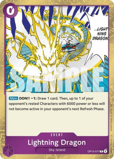 Lightning Dragon OP15-077 Adventure on Kami's Island Card