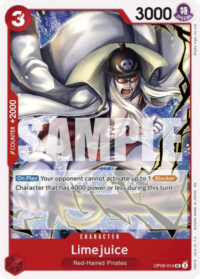 Limejuice (Reprint) OP09-014 Starter Deck 23: RED Shanks Card